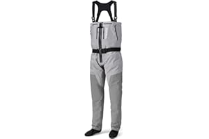 DRRYFSH Zip-Front Breathable Chest Fishing Waders Zippered Stockingfoot Waders for Men and Women