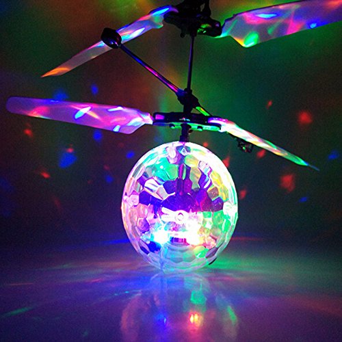 Geekercity Mini Flying RC Drone Helicopter Infrared Induction LED