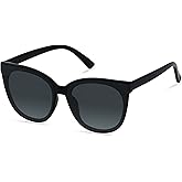 LYZOIT Oversized Cat Eye Sunglasses for Women Big Large Cateye Frame Shades 2 Pack Fashion Vintage Sun glasses