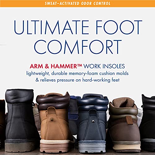 Arm & Hammer Work Insoles for Men and Women, Boot Inserts for Work