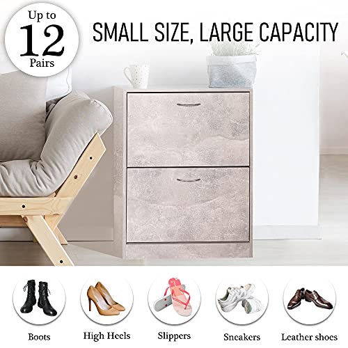 KD ModySimble Modern Shoe Storage for Entryway, 2 Tier Floor