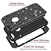 Hython Compatible with iPhone 6/6s Case, Heavy Duty Full-Body Defender Protective Case Bling Glitter Sparkle Hard Shell Hybrid Shockproof Rubber Bumper Cover for iPhone 6 and 6s 4.7-Inch, Black