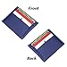 DEEZOMO Genuine Leather RFID Blocking Card Case Wallet Slim Super Thin 6 Card Slots Compact Wallet - Navy Blue