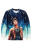 Pink Wind Women's Round Neck Tie Dye Galaxy Printed Sweatshirt T-shirts
