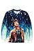Pink Wind Pullover Long Sleeve Tie Dye Galaxy Print Sweatshirt T Shirt