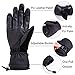 MCTi Ski Gloves,Winter Waterproof Snowboard Snow 3M Thinsulate Warm Touchscreen Cold Weather Women Gloves Wrist Leashes Rose Red Medium
