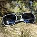 Humvee Campco Pilot Sunglasses - Polarized Aviator Sunglasses Bayonette, Frame, Military Sunglasses with Gray Lens and Chrome Silver Frame, 57mm