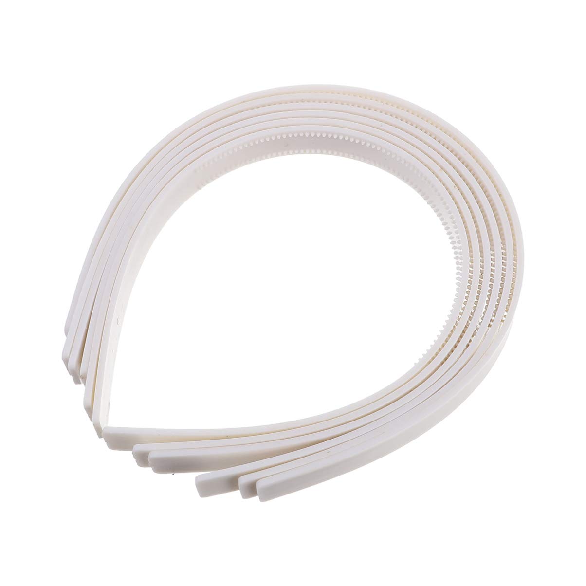 Lurrose 50pcs White Craft Plastic Headbands Plain No Teeth Diy Hair Bands Plain Headbands Hair Accessories