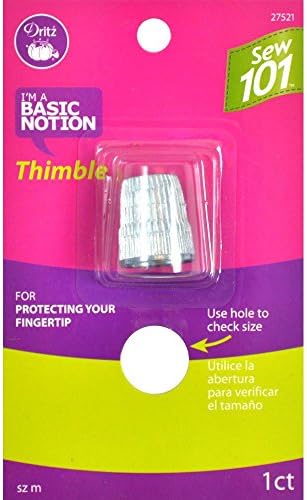 Dritz Sewing 101 S101 Slip Stop Thimble Sewing 101 Size M, Medium