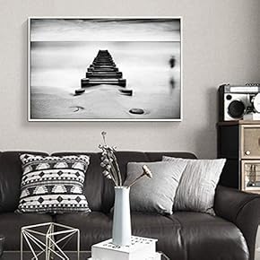 Floating Framed for Living Room Bedroom Black and...