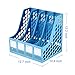 Comix Magazine File Holder, Sturdy Plastic Desk Organizers and Storage File Folder for Office Organization, Binder Organizer with 4 Compartments Storage Organiser Box