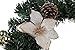 Clever Creations 12 Inch Artificial Christmas Wreath for Front Door Decor, Indoor and Outdoor Holiday Hanging Decoration, White and Gold Bows