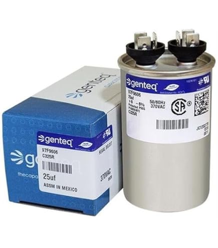 97F9606 25 uf MFD 370 Volt VAC - Replacement Round Run Capacitor
