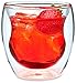 Curva Artisan Series Double Wall Beverage Glasses and Tumblers – Set of 4 Unique 8 oz Thermo Insulated Drinking Glasses