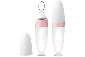 Termichy Baby Food Dispensing Spoon: Squeeze Feeder Dispenser for Baby - Self Feeding Bottle Spoon