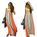 Lisli Women's Summer Boho Long Maxi Dress Evening Cocktail Party Beach Chiffon Dresses (XL)