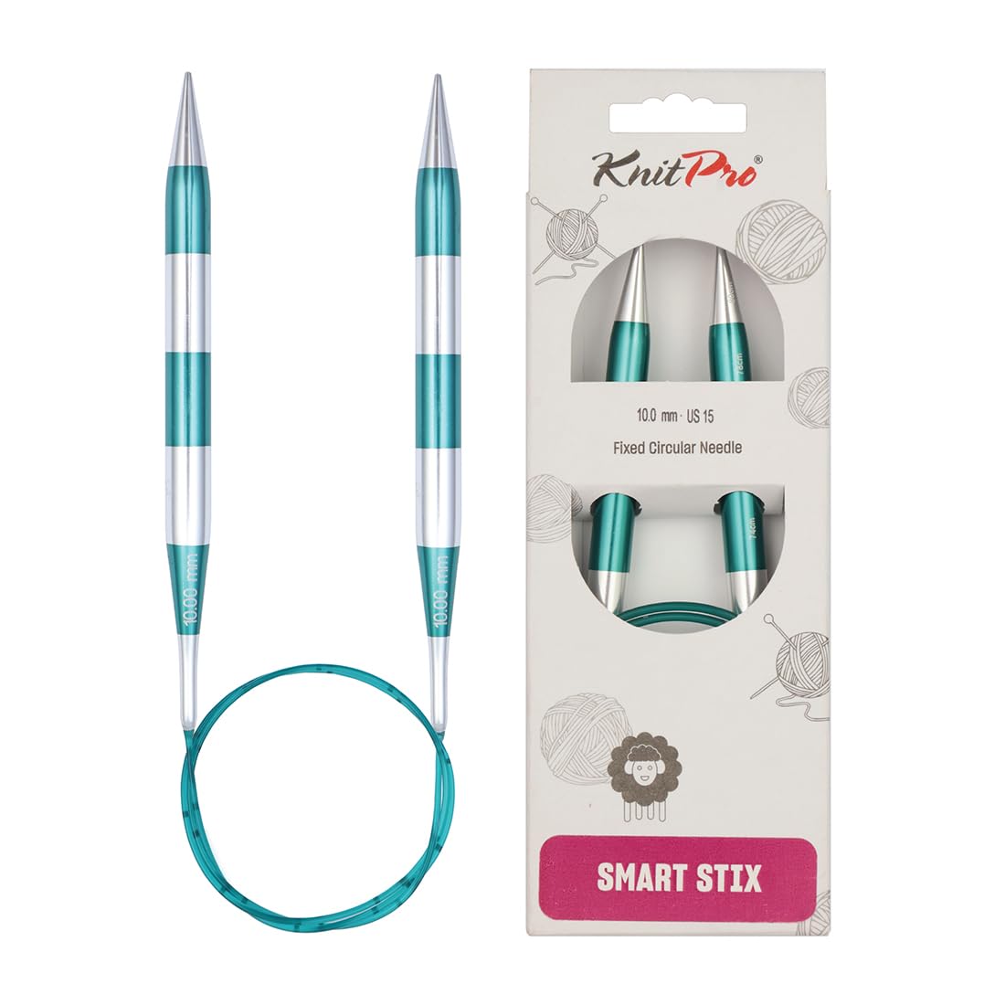 KnitPro Smartstix Fixed Circular Needles 32" (80cm) | 10.00mm