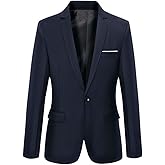 Beninos Mens Blazer Jacket Slim Fit Casual One Button Sport Coats