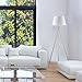 Catalina 19014-001 Modern Metal Tripod Floor Lamp with White Linen Shade for Living Room, Bedroom, Dorm, Office, 59