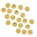 50pcs Beautiful 8mm Gold Plated Stardust Spacer Beads Best Quality Metal Copper #CF42-8