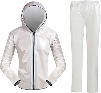 Impermeable Transparent Pour Adulte Impermeable Coupe Vent Et Respirant Ensemble Leger Confort Confortable Tissu Ecologique Aventure En Plein Air Cyclisme Sport Blanc Amazon Fr Cuisine Maison