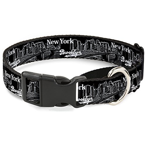 Buckle-Down Brooklyn New York Martingale Dog Collar, 1" Wide-Fits 9-15" Neck-Sm…