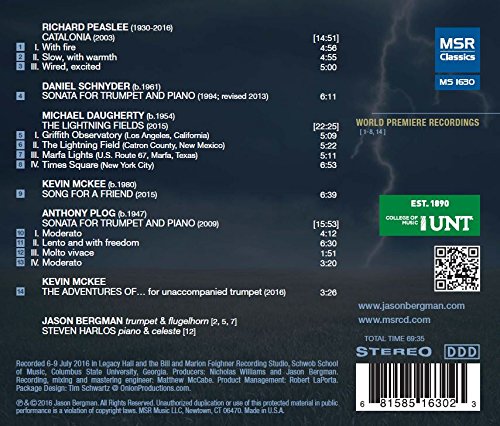 The Lightning Fields - New Music for Trumpet, Flugelhorn and Piano [World Premiere Recordings]