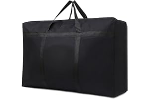 IWEIK Multipurpose Extra Large Heavy Duty Storage Bags Duffle Bags for Space Saving Moving Storage (230L, Black)