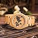 DEALENB Wooden Mens Watches Handmade Natural Wood Watch Lightweight Vintage Wooden Watch Quartz Casual Wrist Watches for Men