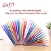 Caveen 24 Pockets Expanding Files Large Capacity A4 Size Colorful File Organizer Plastic Stand Expandable Portable Accordion Folder Business File/Home Paper Organizer Bag