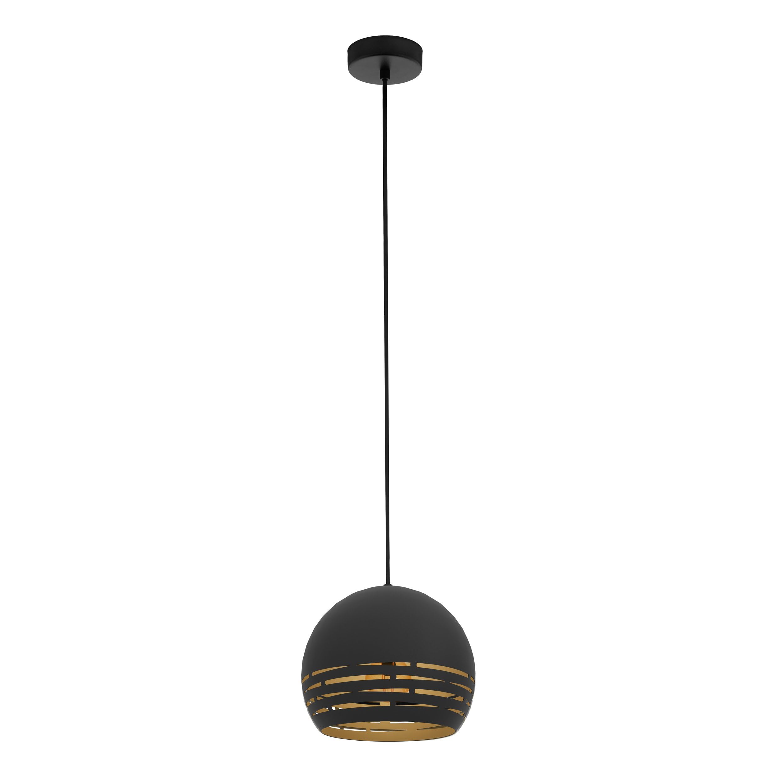 Eglo Camastra Pendant Light, Steel, Black, Gold
