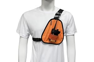 LSENG Radio Chest Harness Shoulder Radio Holster Chest Pack Adjustable Single Radio Pouch Two-Way Radio Holster for Motorola Radios and BAOFENG Walkie Talkies etc.