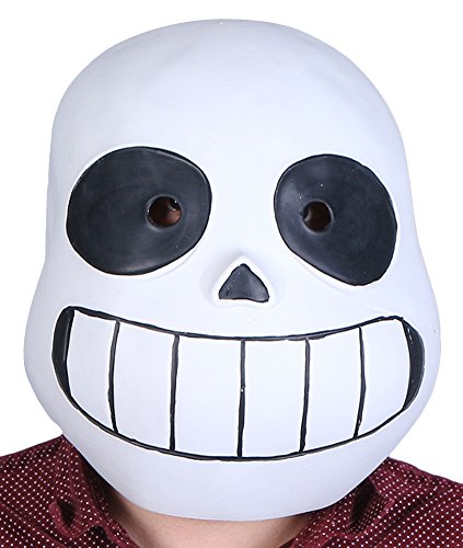VOLOER Cosplay Sans Mask Halloween Party Headwear Game Props ABS Fabric Gamer Cowl