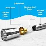 MKB Stainless Steel Shower Hose Anti-Kink Anti-Explosion Hand Held 2.5 Meter view 5