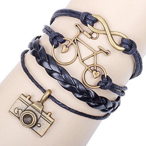 Melodyep 2016 Diy Handmade Jewelry Bracelet Alloy Bike Camera, 8