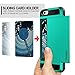 Vofolen Case for iPhone 5S Case iPhone SE Case Impact Resistant iPhone 5 Wallet Case Hybrid Bumper Armor Snap-on Black Soft Rubber Cover Protective Shell Card Holder Slot for iPhone 5 5S SE - Green