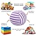 Wekapo Stuffed Animal Storage Bean Bag Chair Cover for Kids | Stuffable Zipper Beanbag for Organizing Children Plush Toys Large Premium Cotton Canvas (Purple, X-Large)
