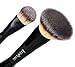 EVE PEARL Dual Brush Crease Blender Fan Highlighter Blush Contour Hypoallergenic Synthetic Easy Control And Blend Makeup Brushes (201 Contour Blender)