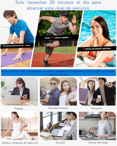 Electrostimulator Abdominal Stimulator - Washable Abdominal Trainer Belt, 8 Modes, 30 Levels, Rechargeable Portable Fitness Device, Suitable for Home, Office, Men and Women
