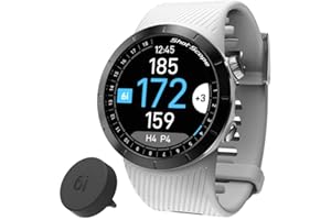 SHOT SCOPE TECHNOLOGIES Shot Scope X5 Golf GPS Watch - Premium GPS Watch with Automatic Performance Tracking | Distances, Hazards, Doglegs & Layups (Prestige White)