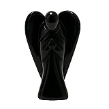 Black Obsidian Angel Statue – 2" Beautiful