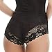 Shymay Women's Lace Body Shaper Open Bust Shapewear Bodysuit Slimming Body Briefer (Black, Large)