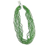 A Dozen Green Beads - Shiny Green Bead Necklaces
