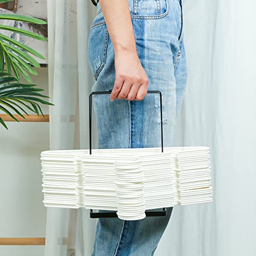 Portable Hanger Organizer Rack，Wire Hanger Stacker Hanger Storage Holder Hanger Caddy for Closet Laundry Dry Cleaning Room