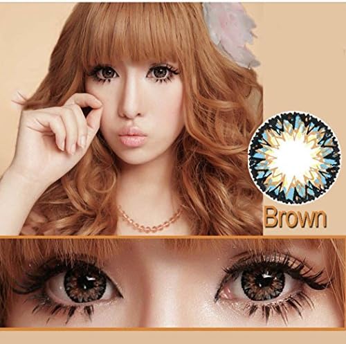 Dicesnow 0 Dgree Large Diameter Eyes Color Contacts Lens Beautiful Eyes Makeup Cosmetic(One Piece Brown)