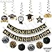 Large Congrats Class Of 2022 Banner for Class Of 2022 Party Decorations - No DIY | Pom Poms, Hanging Swirls with Class Of 2022 Backdrop | Class Of 2022 Decorations Banner for Graduation Party Supplies