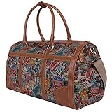 Disney Vintage Mickey Oversized Canvas Casual Travel Tote Luggage Duffel Bag (bag-068-1)