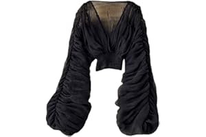 XPONNI Bell Sleeve Tops for Women Dressy Tops for Evening Wear Lace Blouses for Women