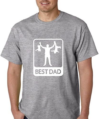 Chicpea Fashions Funny Father's Day - Best Dad Crazy Dad Men's T-Shirt (Small, Sport Grey)