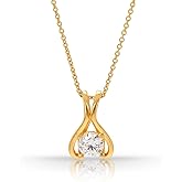 S.L JEWELERY S Cubic Zirconia Necklace,Solitaire Pendant Necklace for Mother Wife Sister Wedding Birthday Gifts Christmas Mother's Valentine's Day,16"+2"